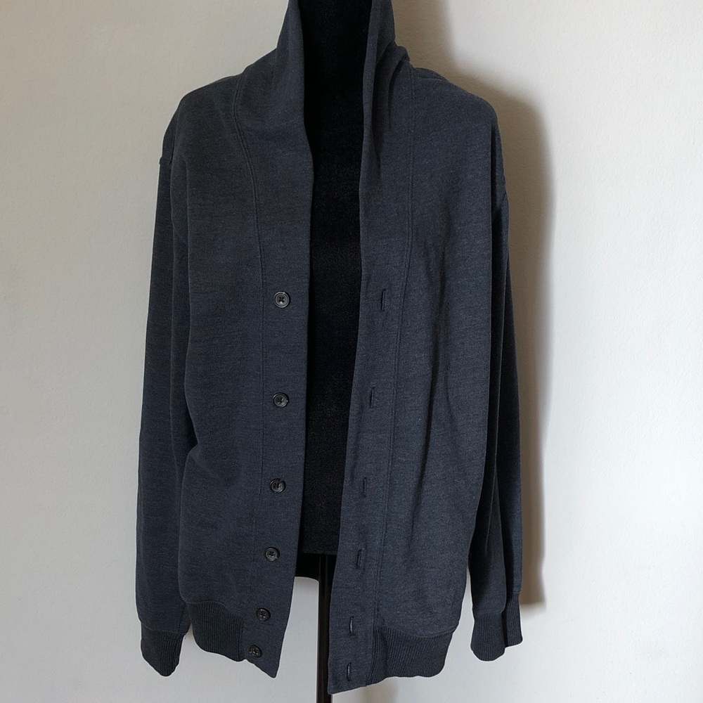 GAP Fleece Navy Men's Cardigan Sweater, XL